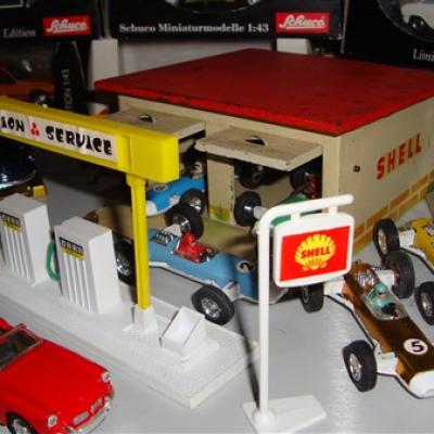 Shell speelgoedgarage blik jaren 60 